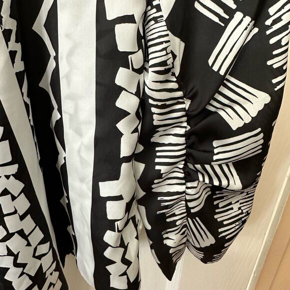 Sandro Open Cardigan Top Asymmetrical Hem Silky Soft‎ Ruched Womens Size XL - Picture 5 of 6